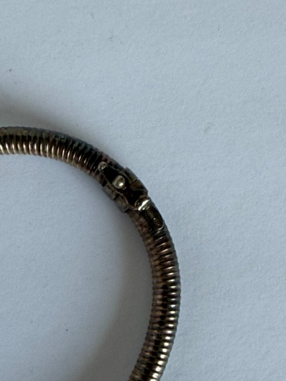 Vintage Italian 925 Sterling Silver Tubogas / Gas Pipe Bracelet - Picture 6 of 9